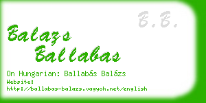 balazs ballabas business card